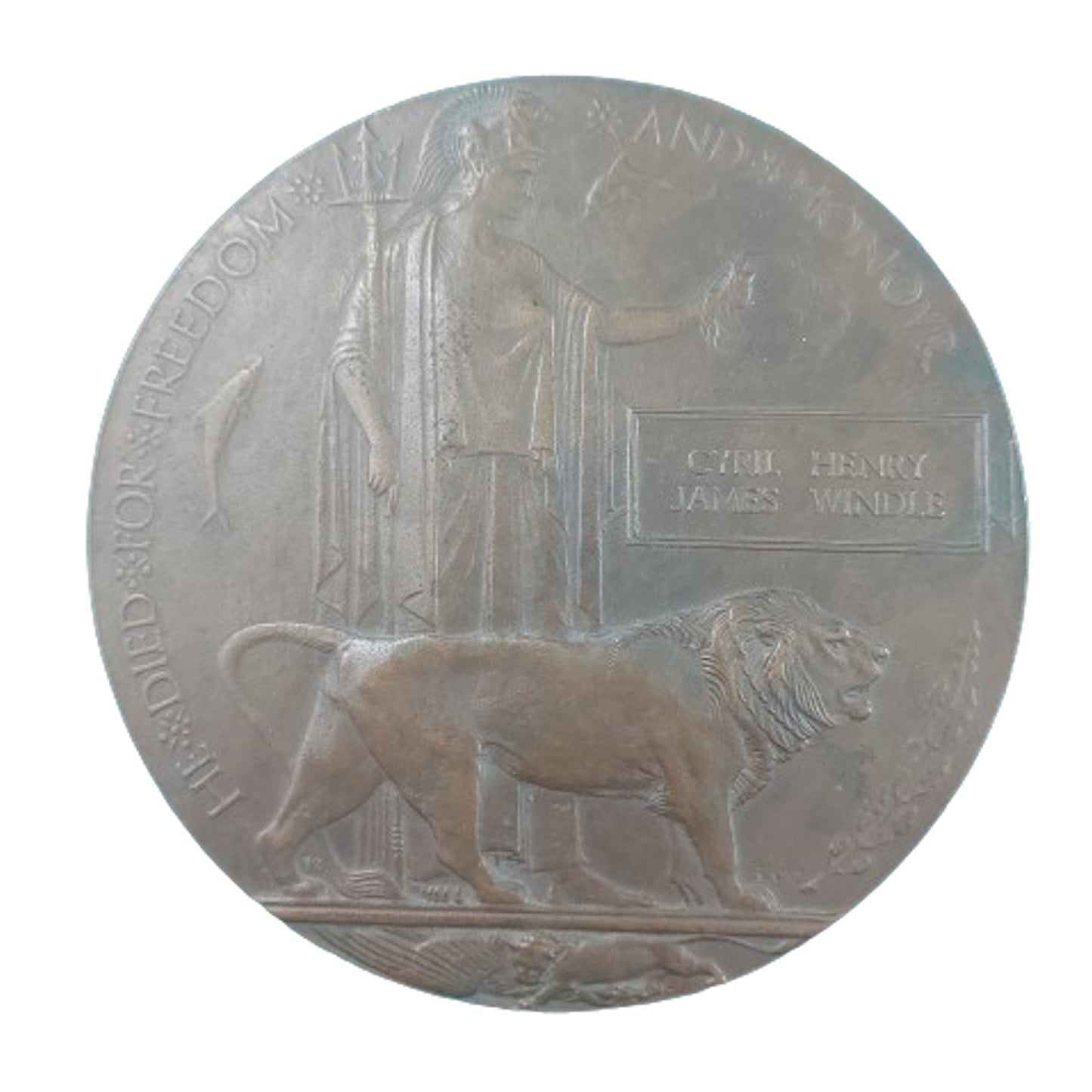 WW1 British Memorial Plaque (Death Penny)