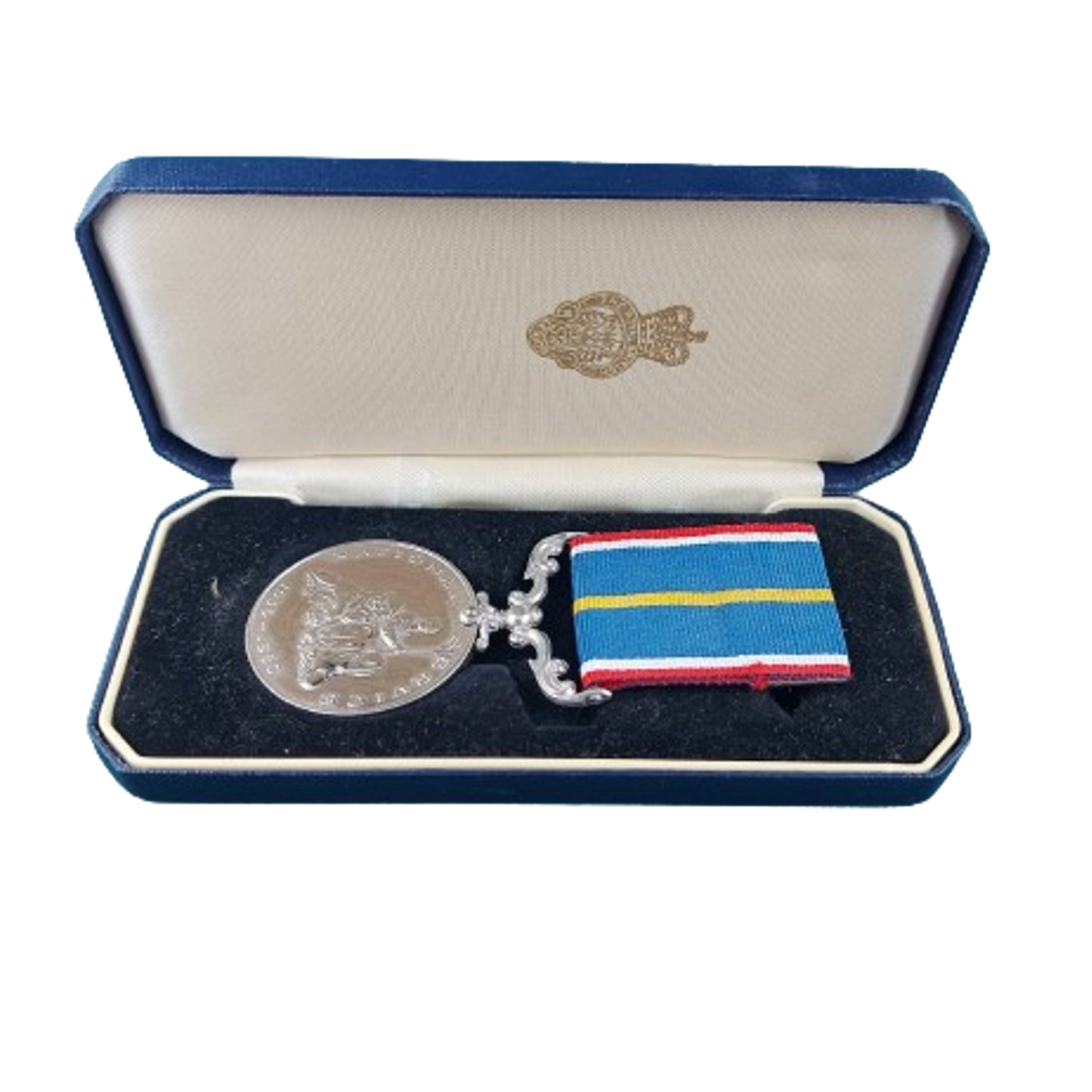 WW2 / Post-WW2 Cased National Service Medal With Card 1939-1960
