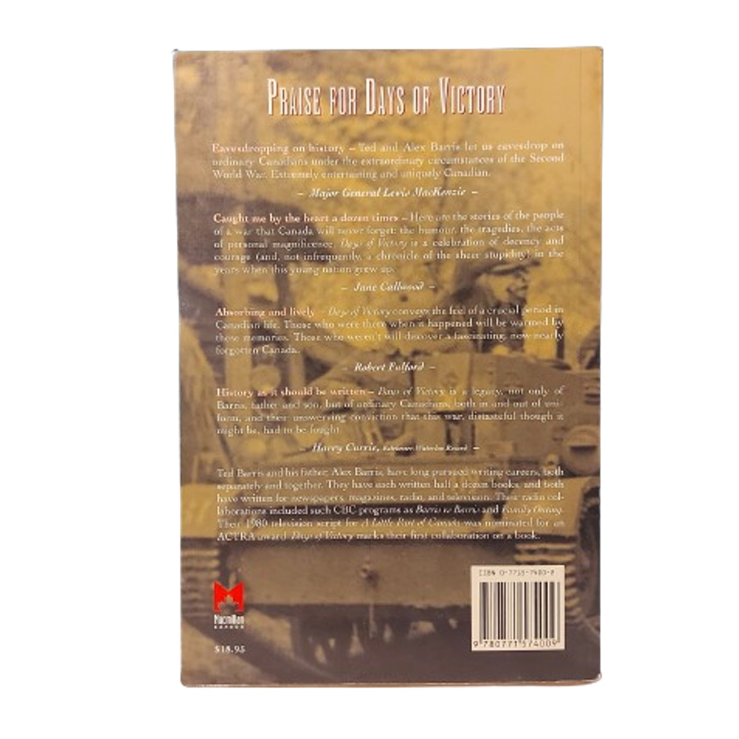 Days Of Victory -Canadians Remember: 1939-1945