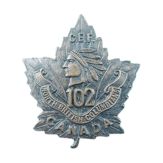 WW1 Canadian 102nd Battalion Collar Badge -Victoria B.C.