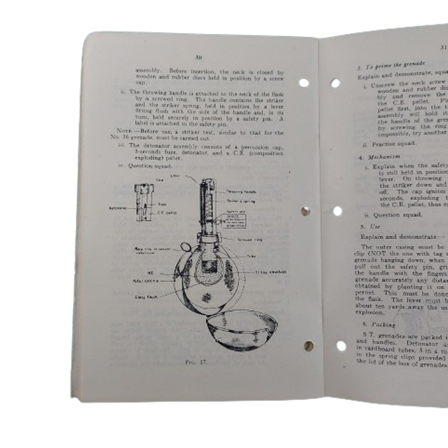 WW2 Canadian Small Arms Training Pamphlet -Grenade -Calgary Highlanders 1942