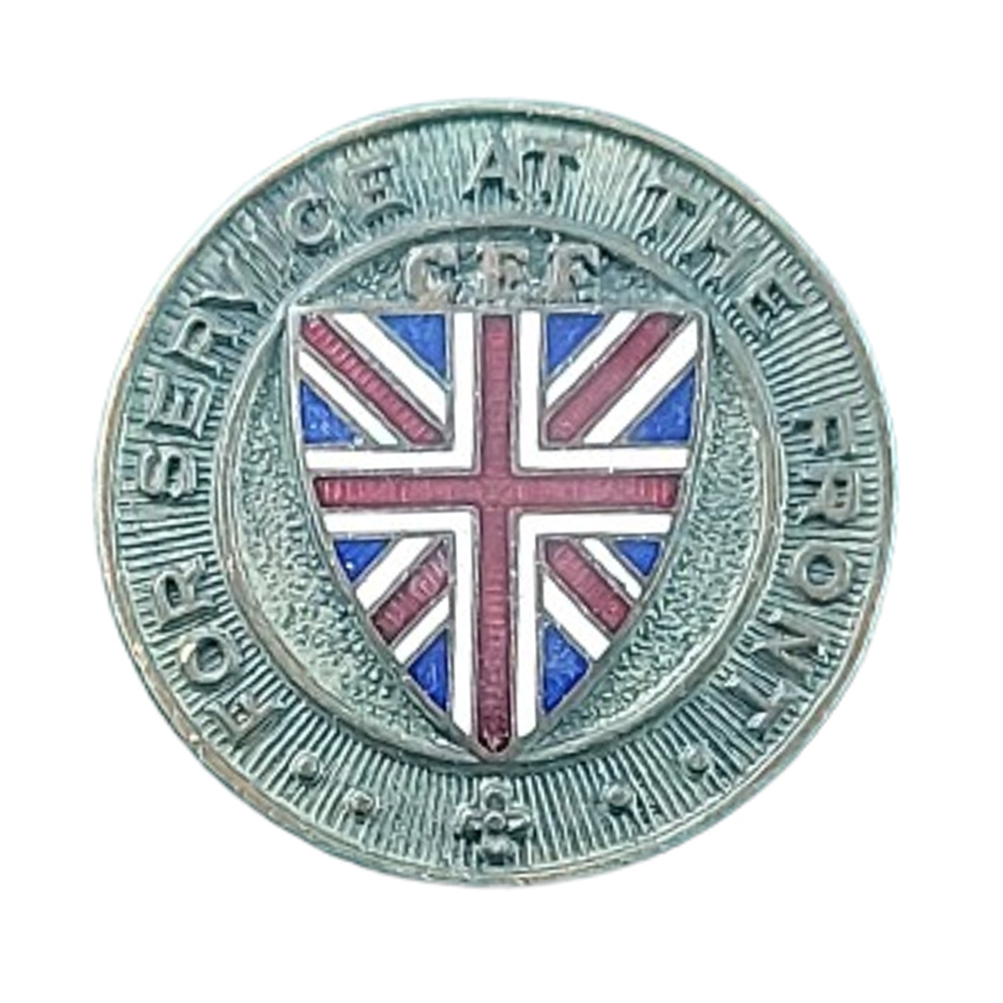 WW1 Canadian CEF Service At The Front Lapel Pin 22652