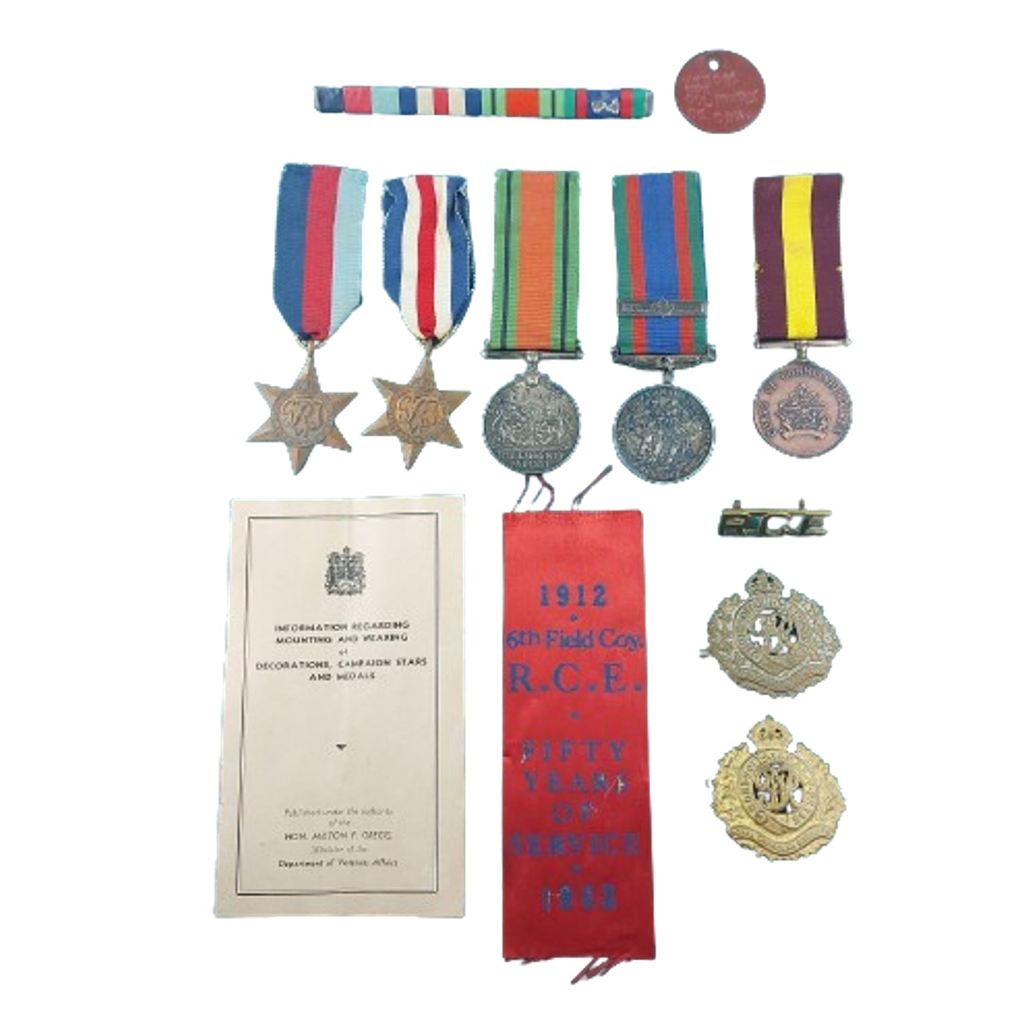 WW2 Canadian Medal Set -RCE Royal Canadian Engineers -Aboriginal Canadian