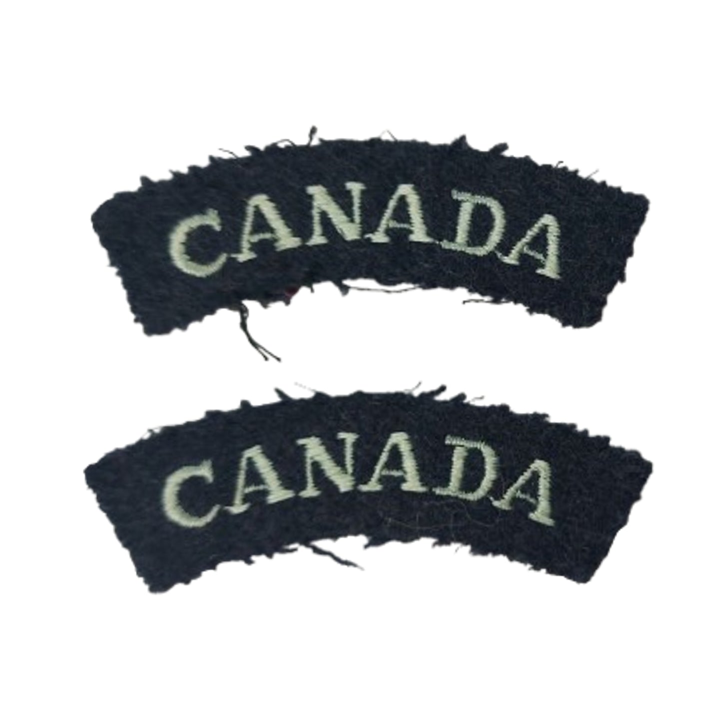 WW2 Canadian RCAF Royal Canadian Air Force CANADA loth Shoulder Title Pair