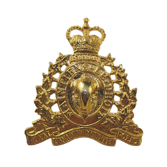 QEII RCMP Royal Canadian Mounted Police Collar Badge