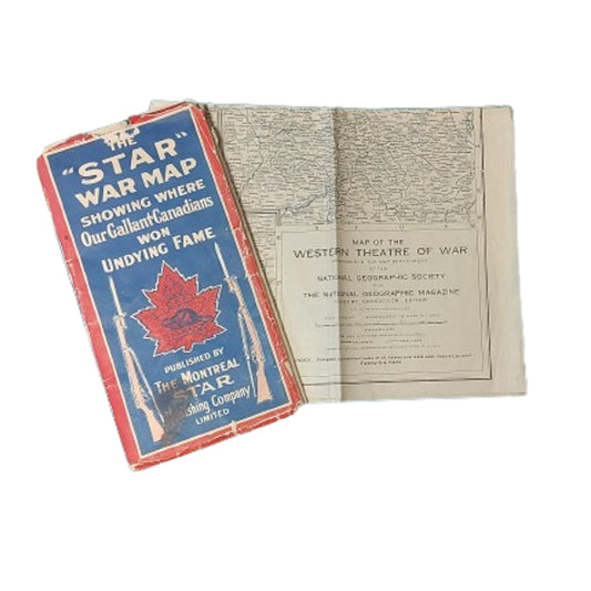 WW1 Canadian The Star War Map Where Gallant Canadians Won Undying Fame