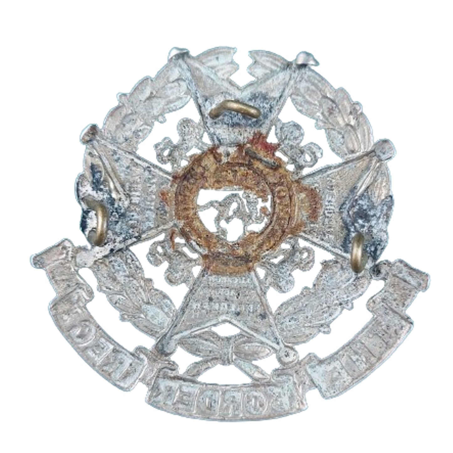 Pre-WW1 British The Border Regiment Helmet Plate Centre