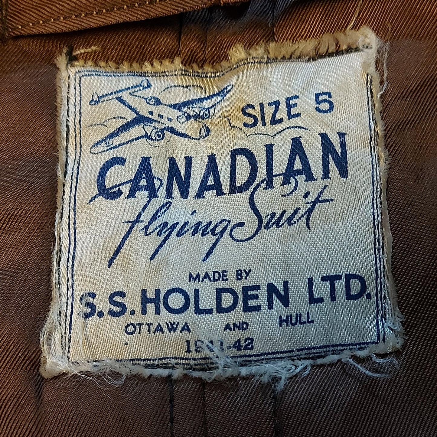 WW2 RCAF Royal Canadian Air Force Insulated Flight Suit 1941 -1942