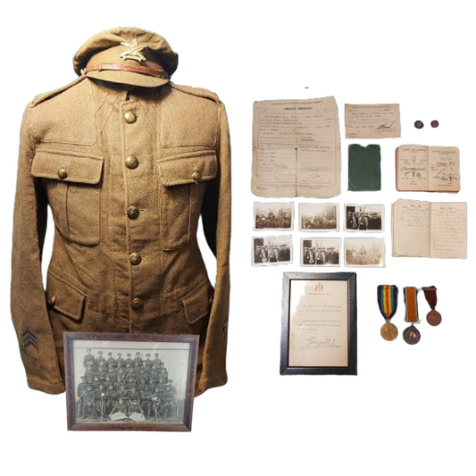 WW1 Canadian Named CEF Uniform Grouping - Pte. W.W. Brown 2nd.Co. 1st CMGB Canadian Machine Gun Battalion