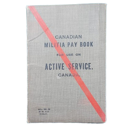 WW1 Canadian Militia Pay Book -Canadian Engineers Officer
