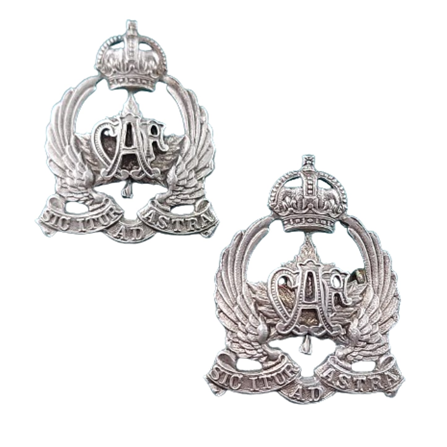 Pre-WW2 CAF Canadian Air Force 1920-1924 Collar Badge Pair
