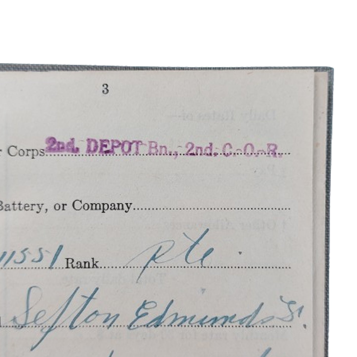 WW1 Canadian Militia Pay Book -Canadian Engineers Officer