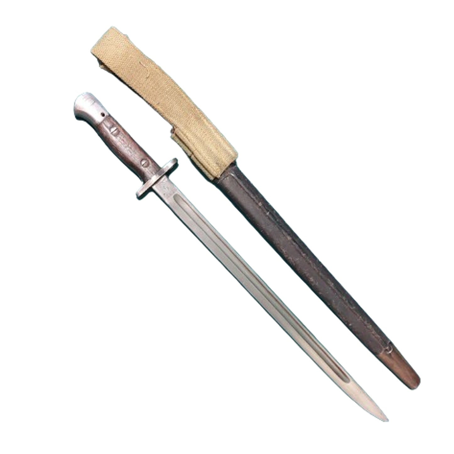 WW1 British Pattern 1907 SMLE Bayonet With Scabbard And Frog