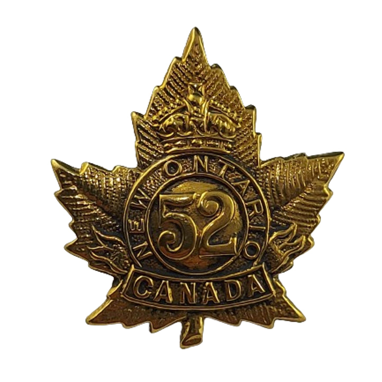 WW1 CEF Canadian 52nd Battalion Collar Badge -Port Arthur Ontario