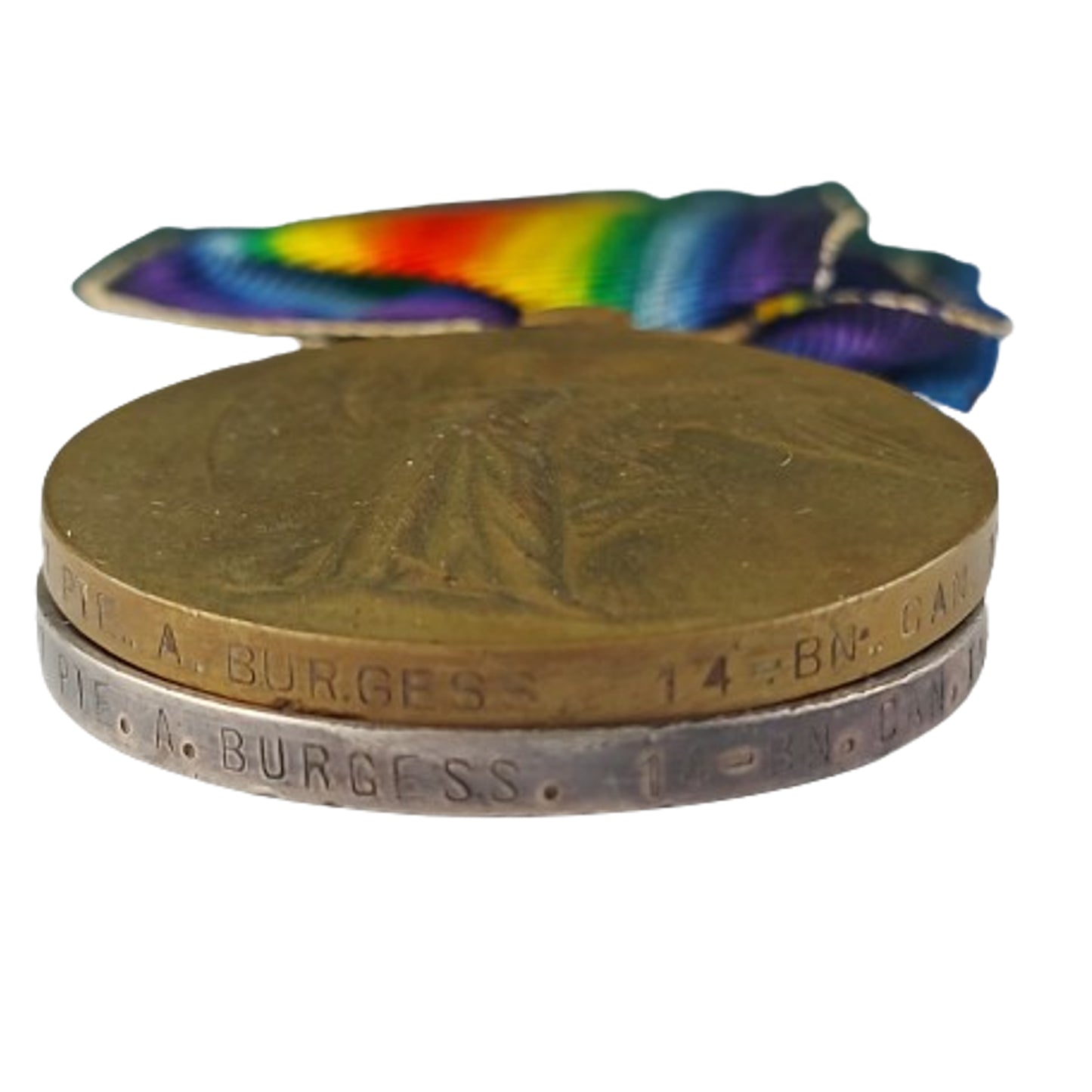 WW1 Canadian Medal Pair -14th Battalion RMR Royal Montreal Regiment