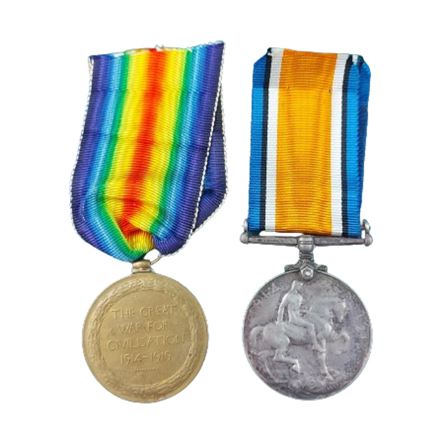 WW1 Canadian Medal Pair -14th Battalion RMR Royal Montreal Regiment