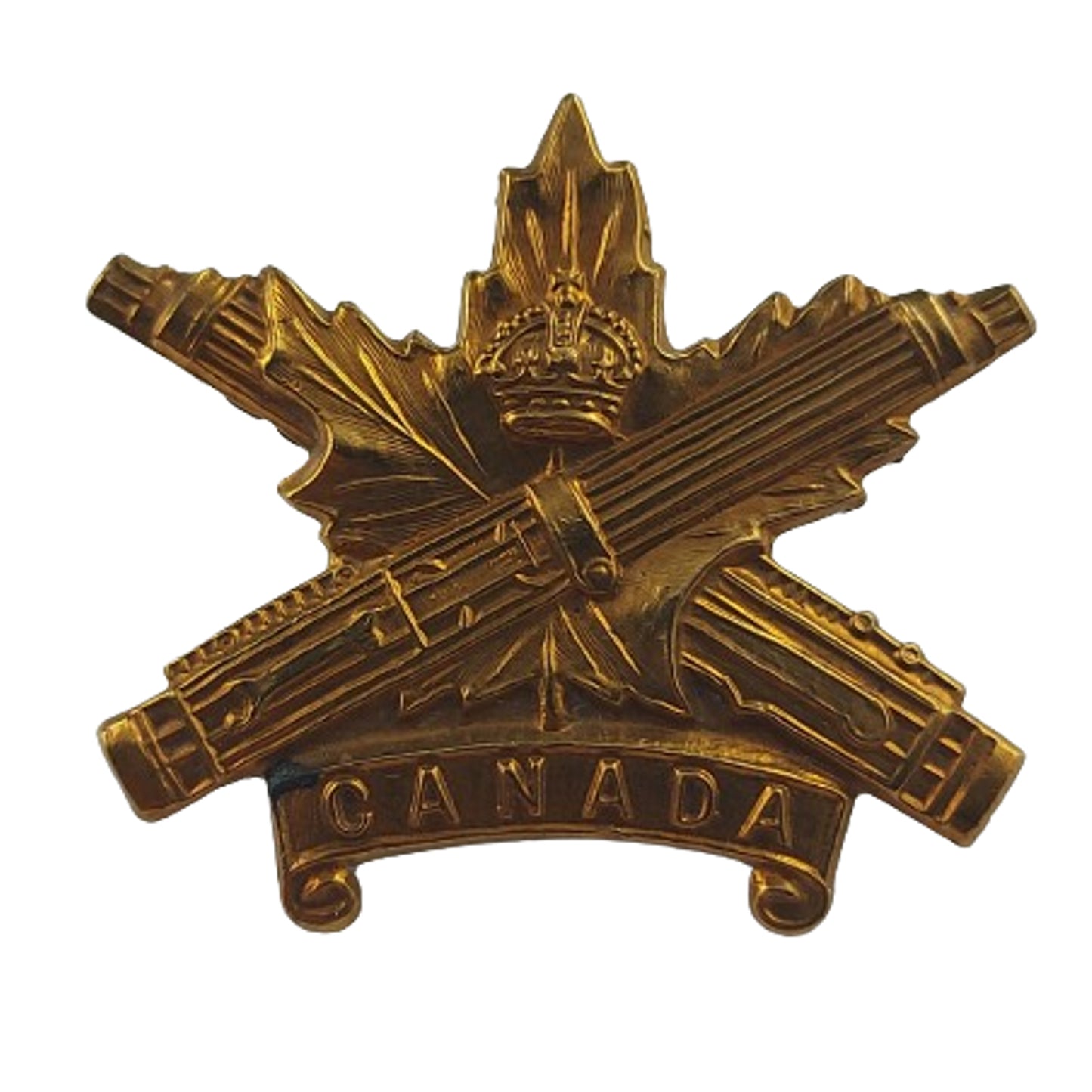 WW1 CMG Canadian Machine Gun Corps Collar Badge