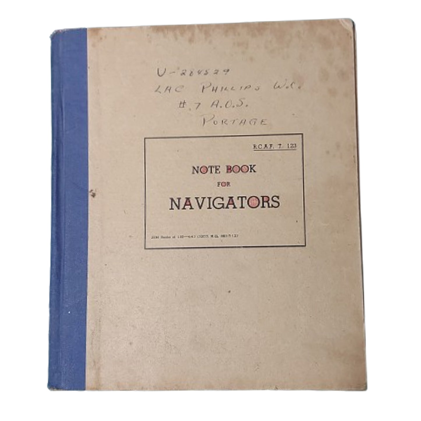 WW2 Canadian RCAF Royal Canadian Air Force Note Book For Navigators 1945 Named