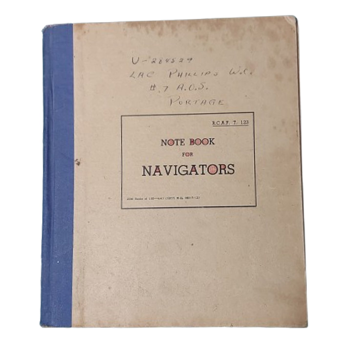 Named WW2 RCAF Royal Canadian air Force Note Book For Navigators 1945