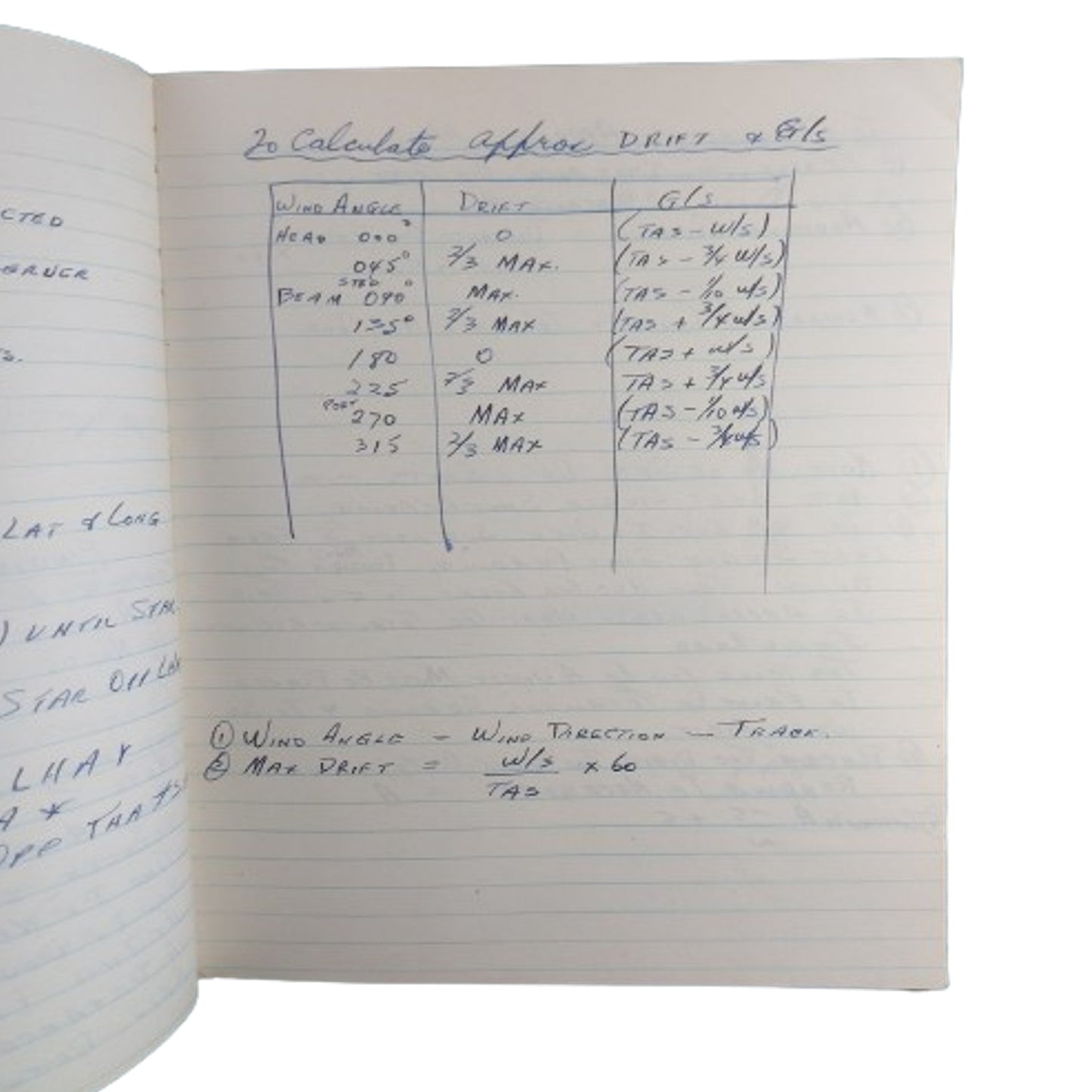 WW2 Canadian RCAF Royal Canadian Air Force Note Book For Navigators 1945 Named