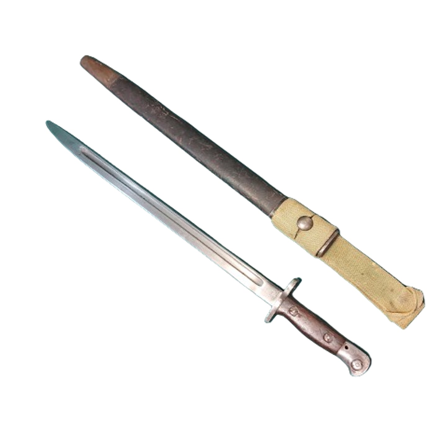 WW1 British Pattern 1907 SMLE Bayonet With Scabbard And Frog