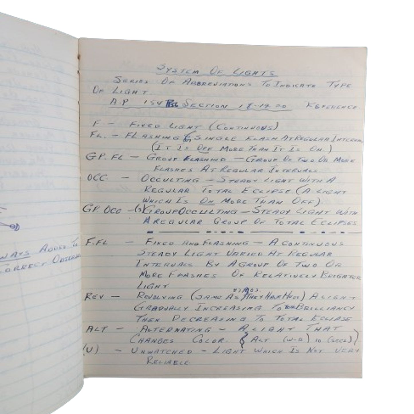 WW2 Canadian RCAF Royal Canadian Air Force Note Book For Navigators 1945 Named