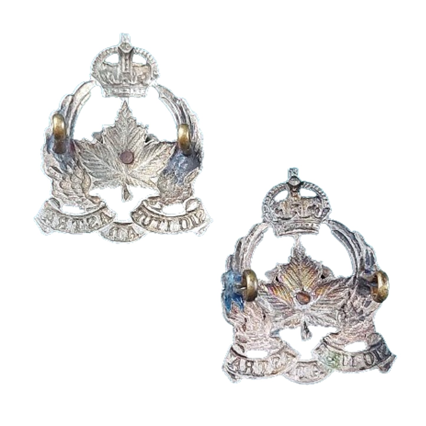 Pre-WW2 CAF Canadian Air Force 1920-1924 Collar Badge Pair