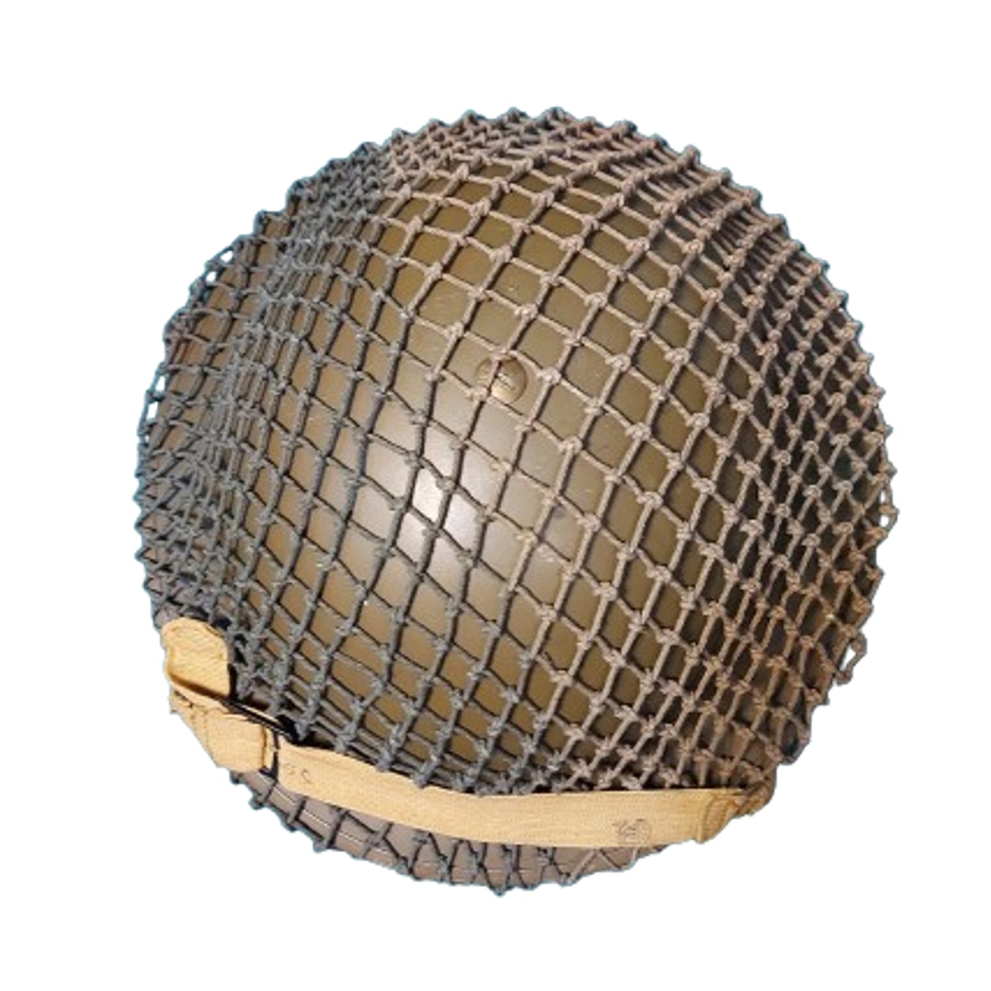 WW2 Canadian Named Mk.II Steel Combat Helmet 1942 With 2-Tone Camo Net