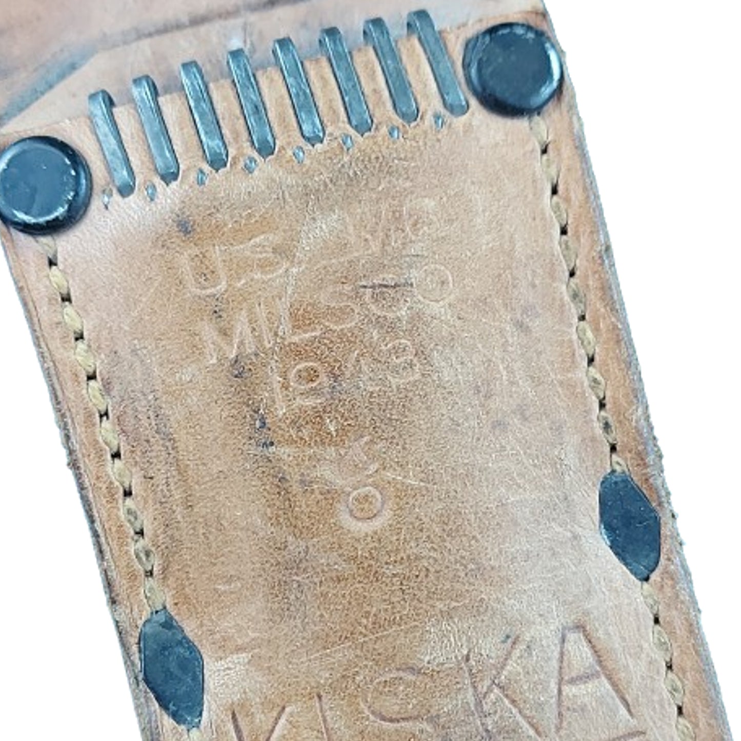 WW2 Canadian Issue Named M3 Knife And Case Knife In Scabbards -Adak Kiska Service