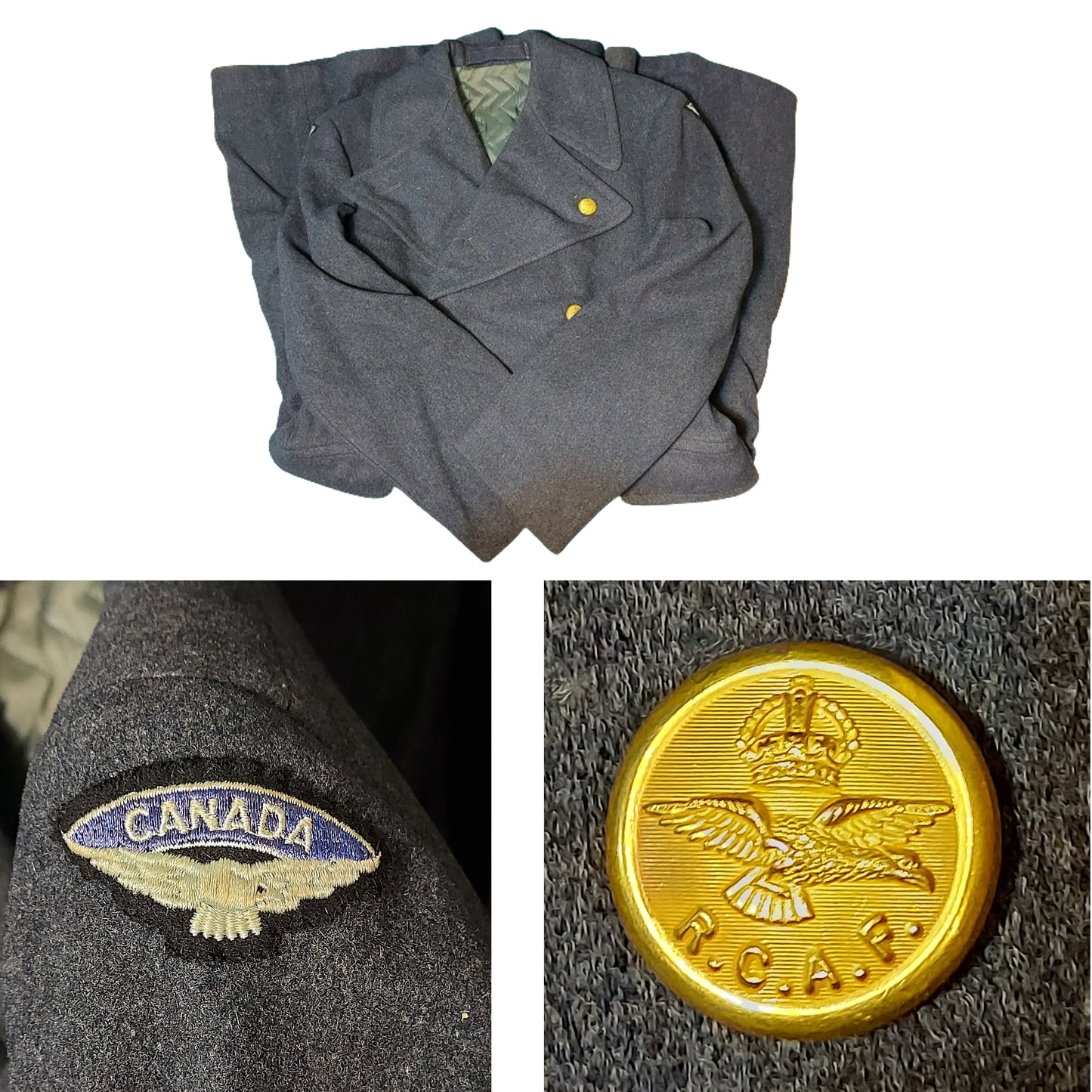 WW2 Polish Air Force Post-WW2 RCAF Royal Canadian Air Force Named Uniform Set