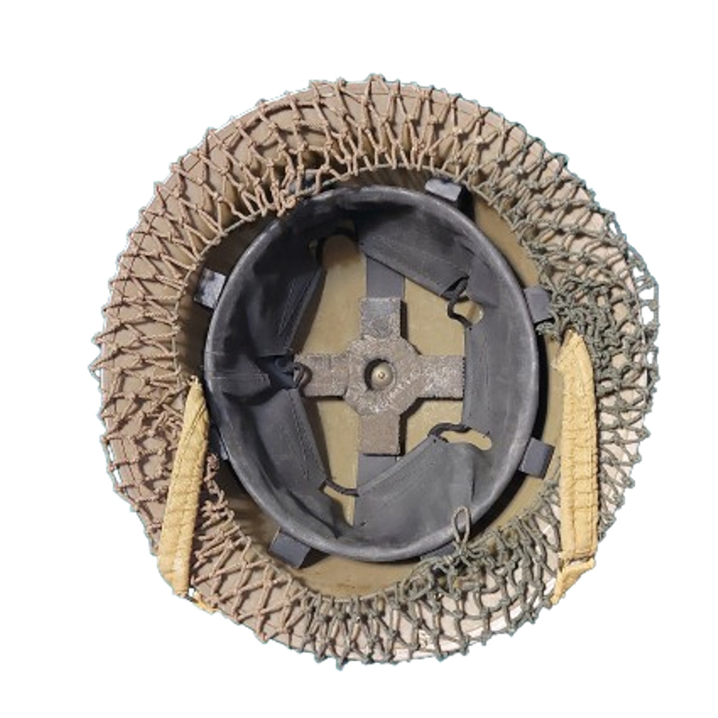 WW2 Canadian Named Mk.II Steel Combat Helmet 1942 With 2-Tone Camo Net