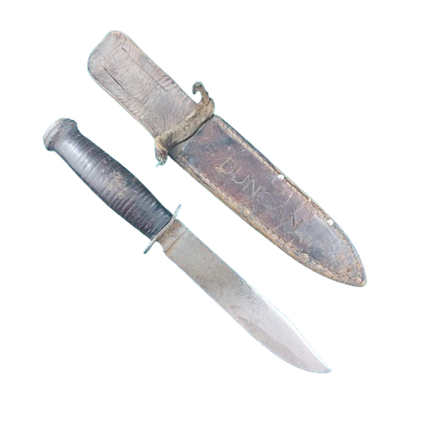 WW2 Canadian Issue Named M3 Knife And Case Knife In Scabbards -Adak Kiska Service