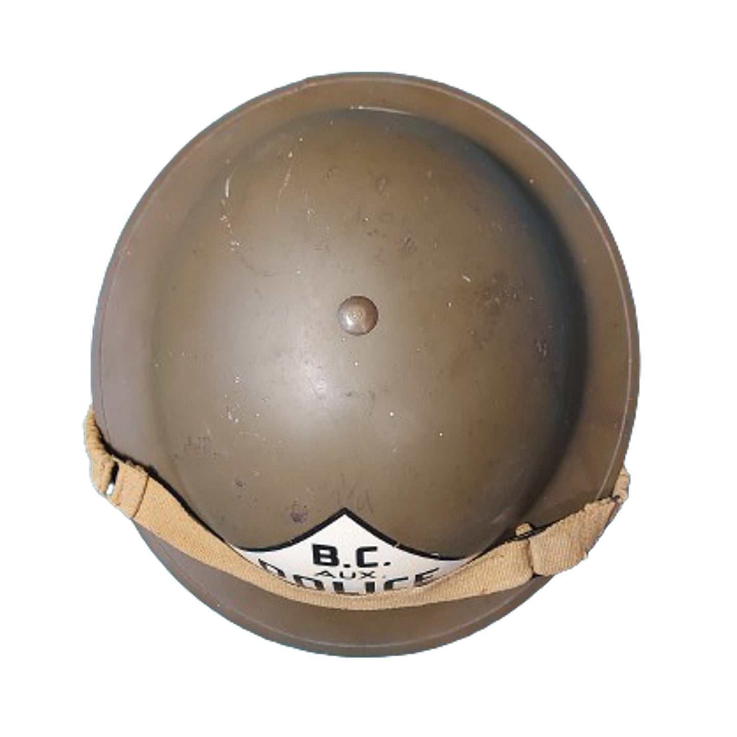 WW2 Canadian Named British Columbia B.C. Auxiliary Police Helmet