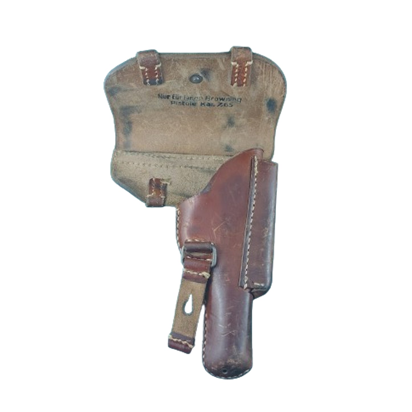 Pre-WW2 German Deactivated Model 1922 Browning Service Pistol In Issue Holster -German Occupation
