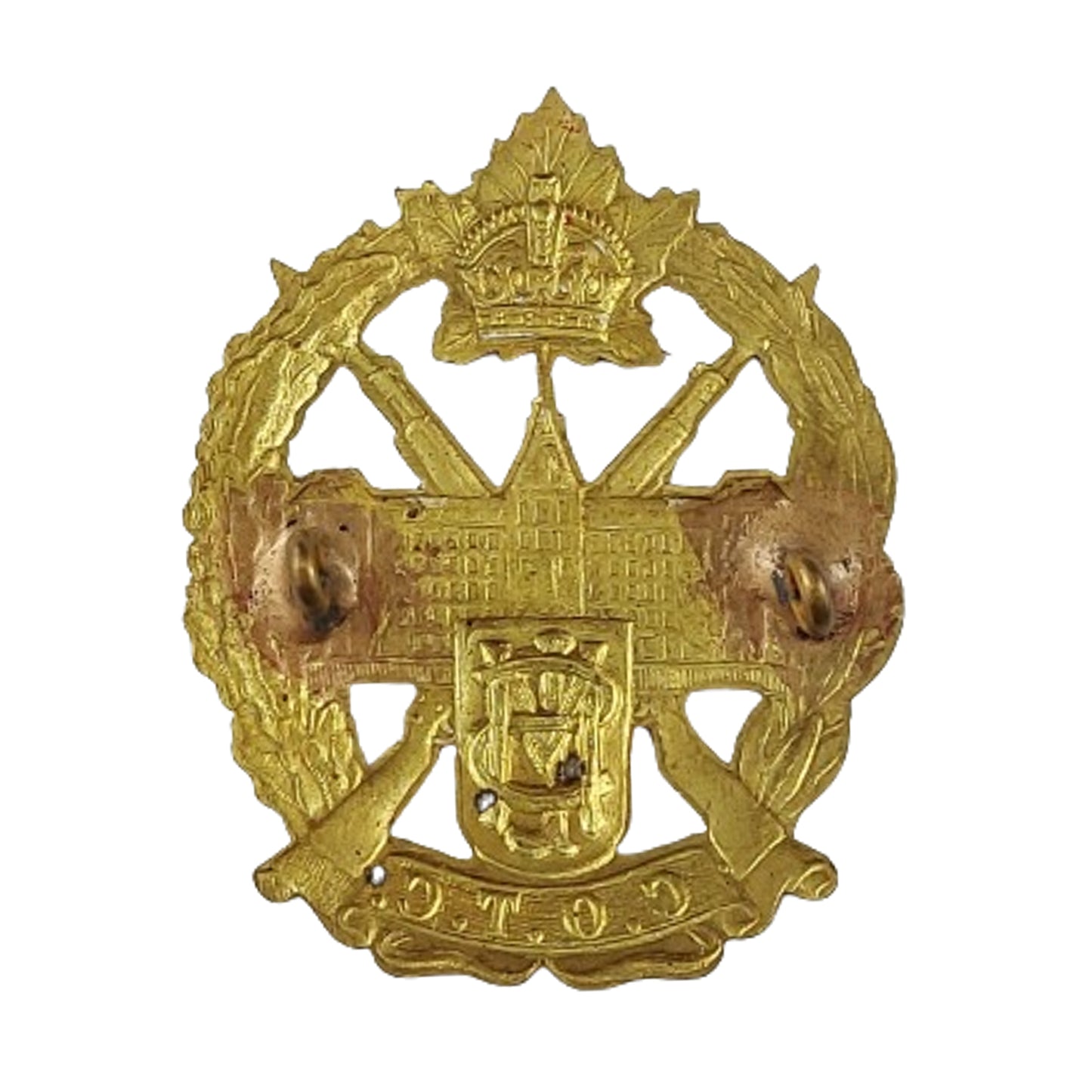 WW2 COTC Canadian Officers Training Corps Mount St. Louis Contingent Cap Badge