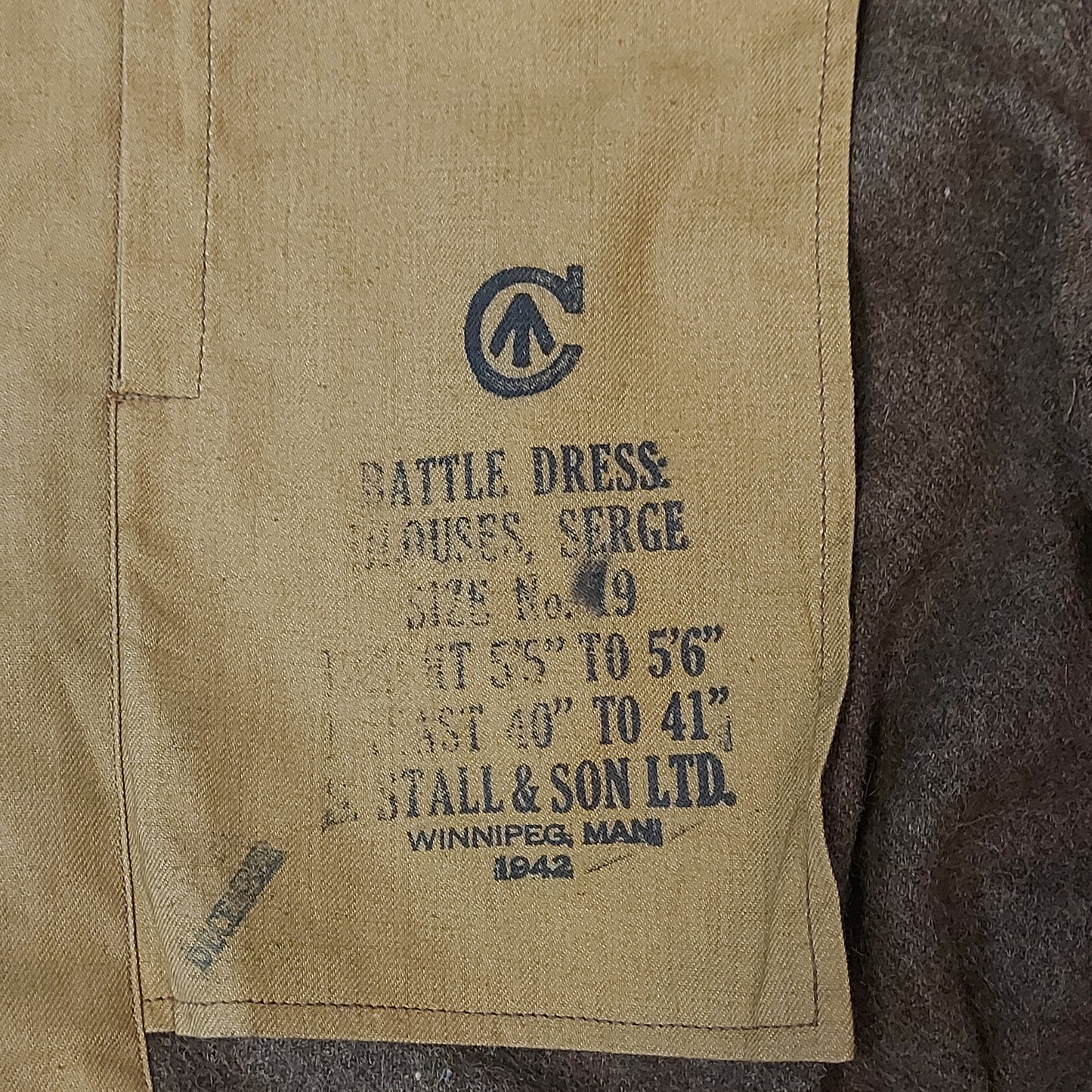WW2 Airborne Canada BD Battle Dress Tunic