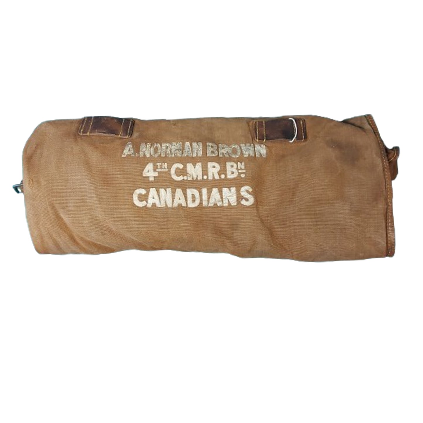WW1 Canadian Named CEF Bed Roll -4th CMR Canadian Mounted Rifles