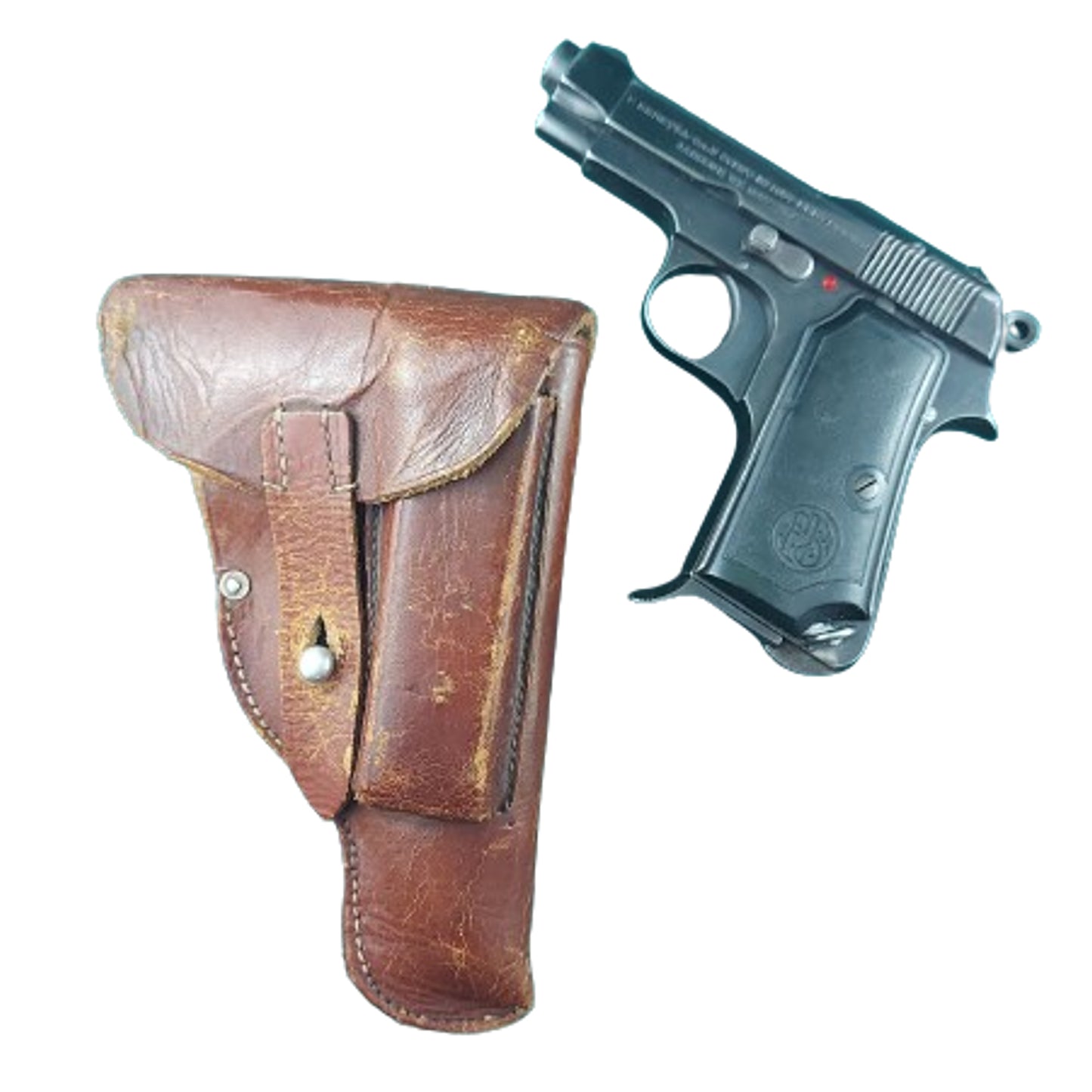 WW2 Italian Deactivated M34 Beretta Service Pistol With Holster