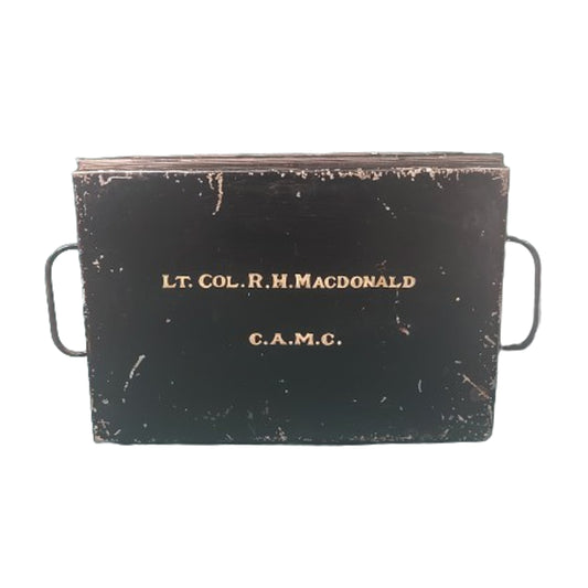 WW1 Canadian C.A.M.C. Lt. Col. Ronald Hugh MacDonald Canadian Army Medical Corps Case  MC & DSO Recipient