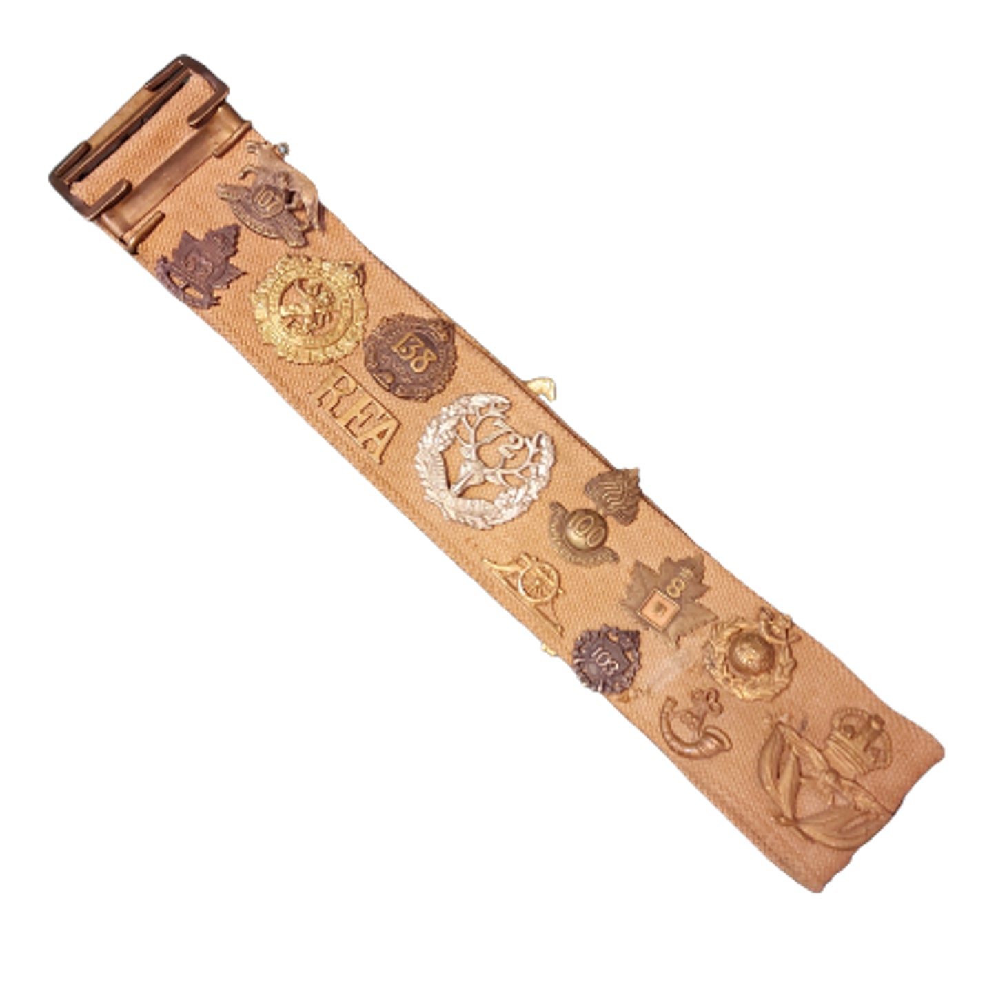 WW1 Canadian Souvenir Badge Belt