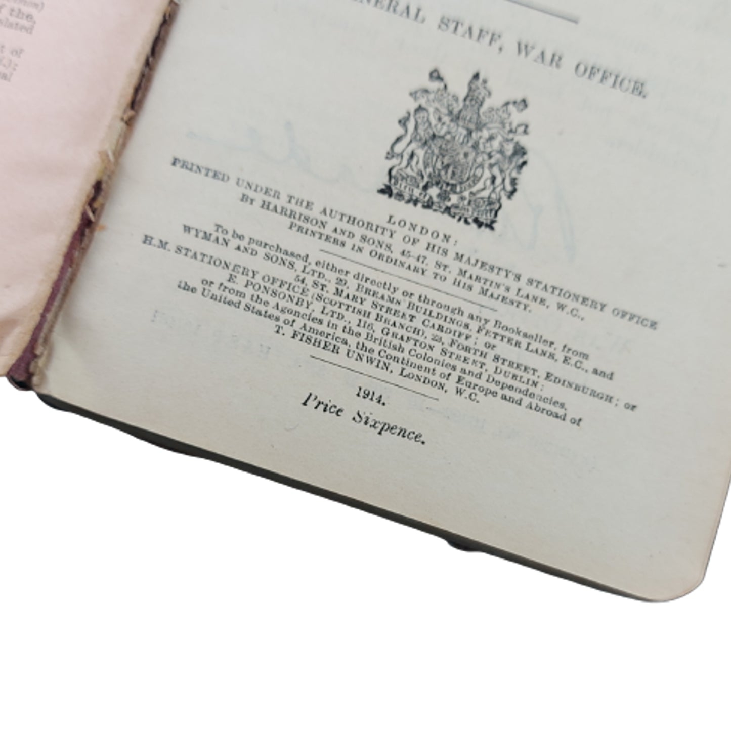 WW1 Canadian -British Infantry Training Manual 1914