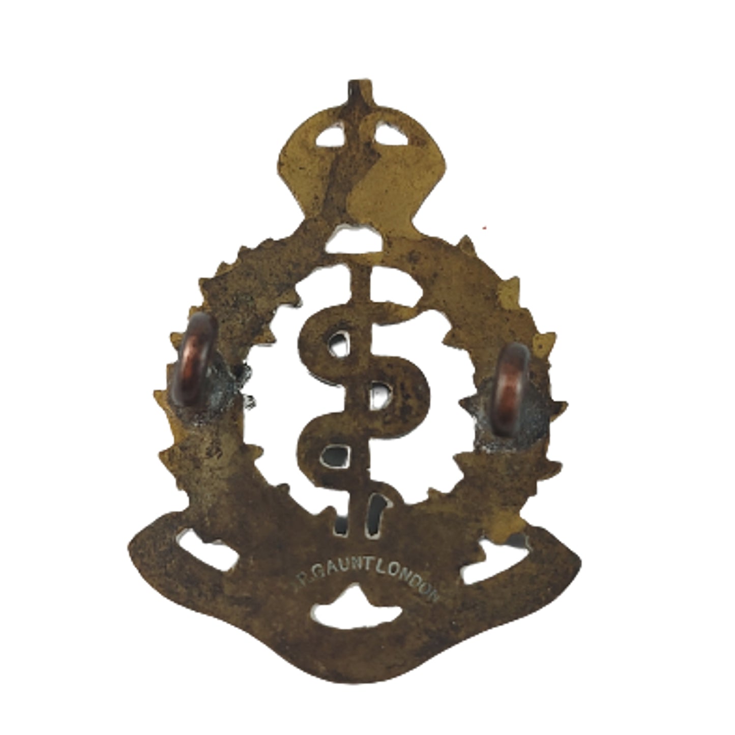WW1 CEF CAMC Canadian Army Medical Corps Cap Badge Gaunt London