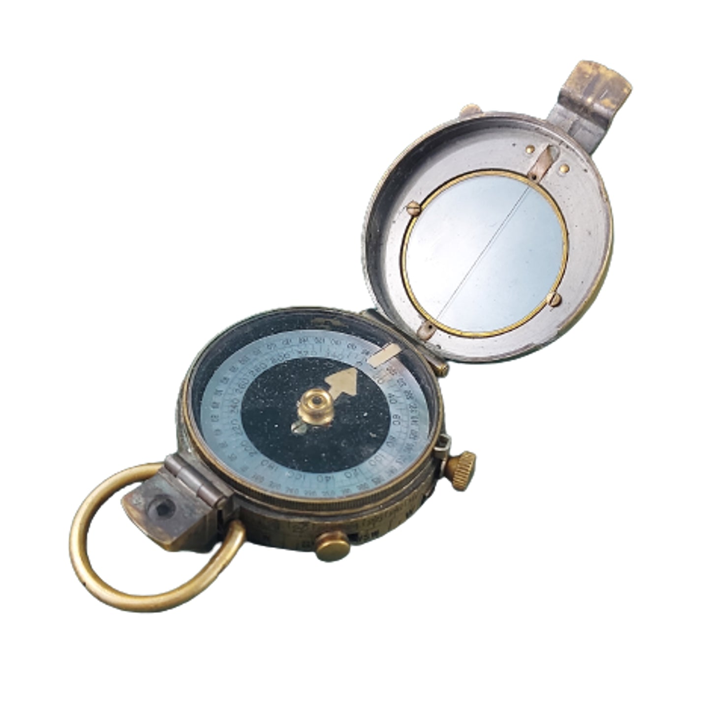 WW1 British Officer's Field Compass In Carrier With Service Number