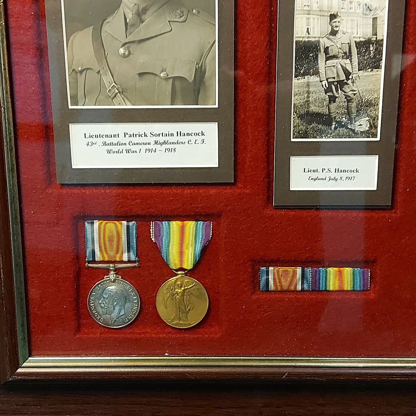 WW1 Canadian Framed Medal Pair With Photos And Research - 226th Battalion - 43rd Battalion Battle Of Passchendaele
