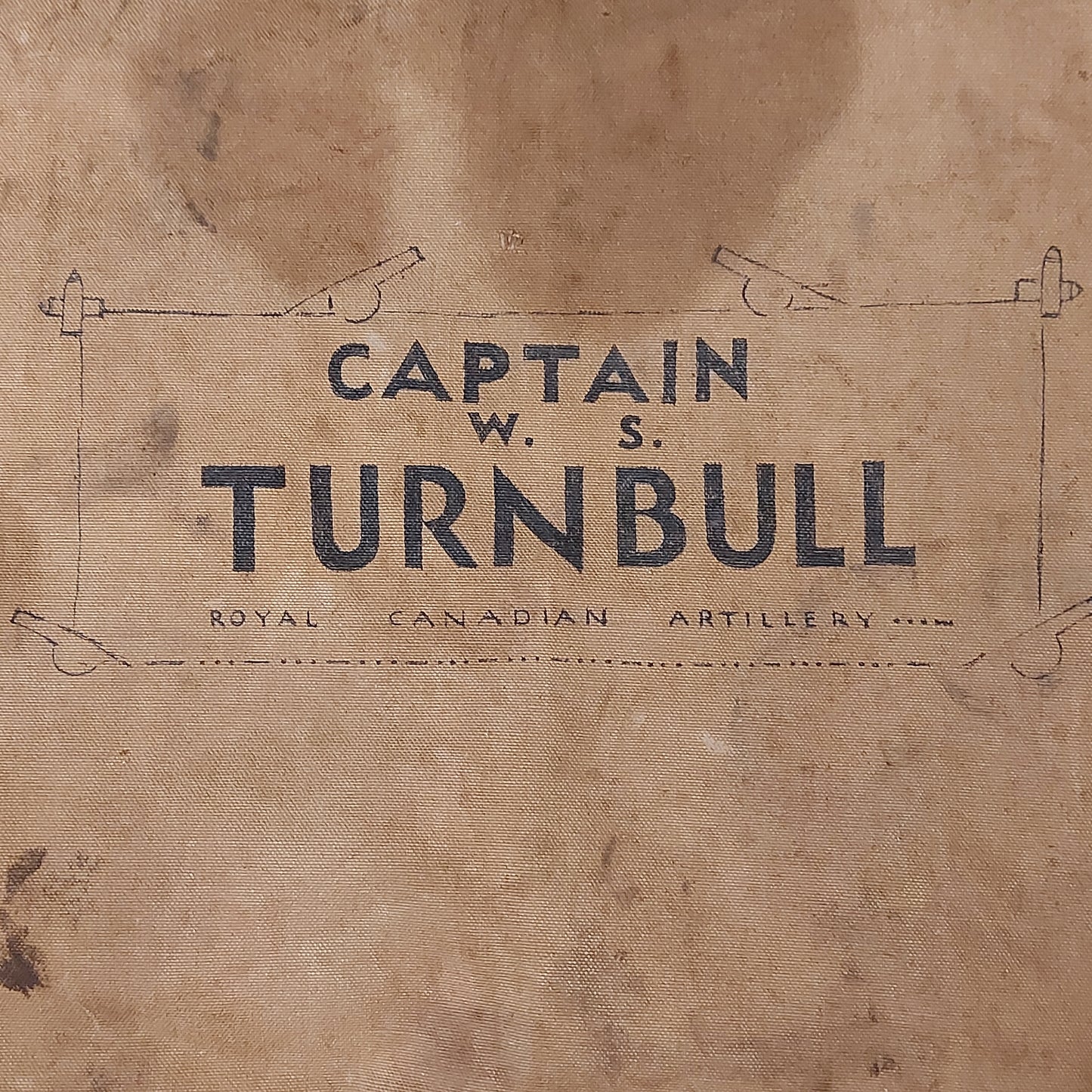 WW2 Canadian RCA Royal Canadian Artillery Officer's Named Duffel Bag