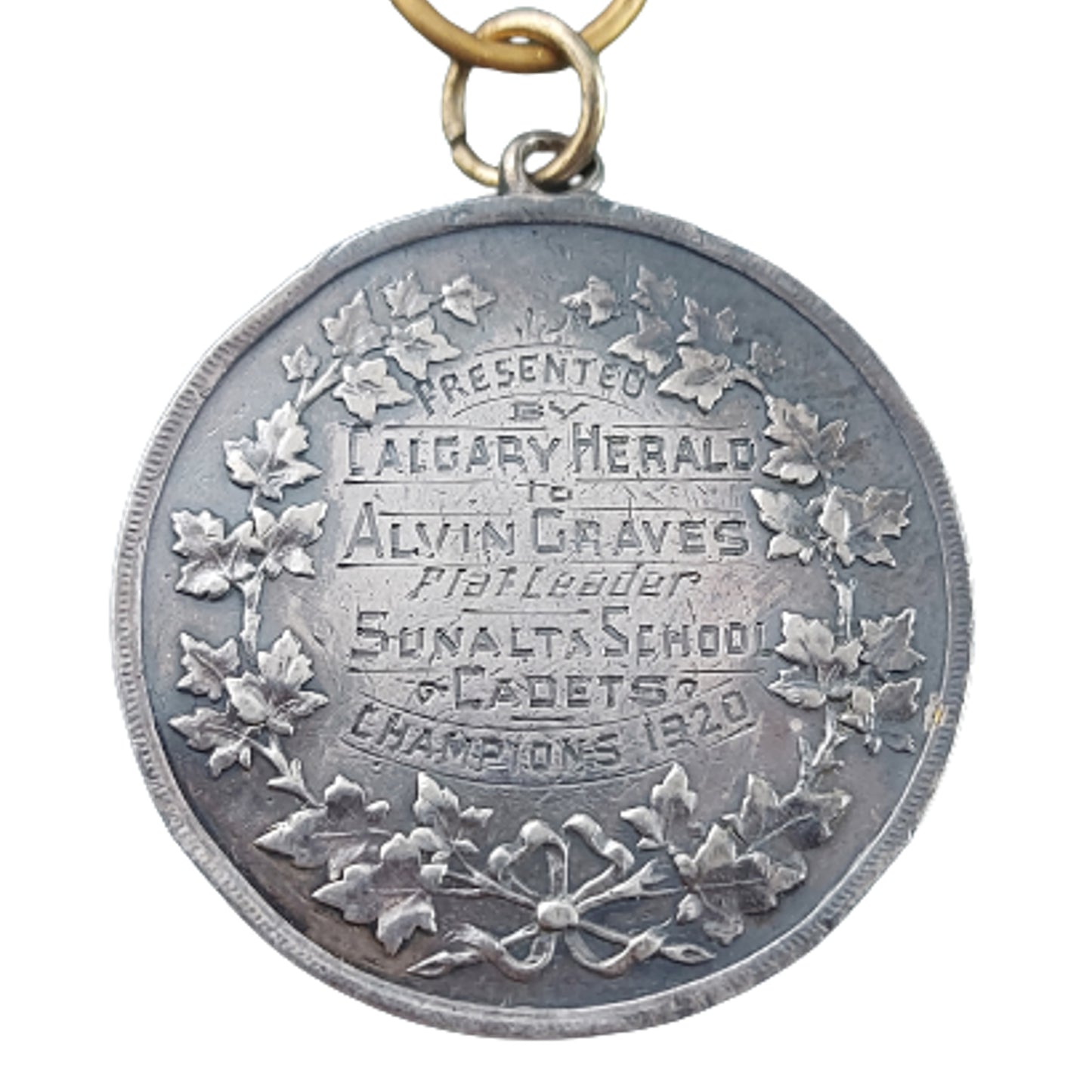 Pre-WW2 1920 Calgary Herald Newspaper Sunalta Cadets Sterling Silver Medal
