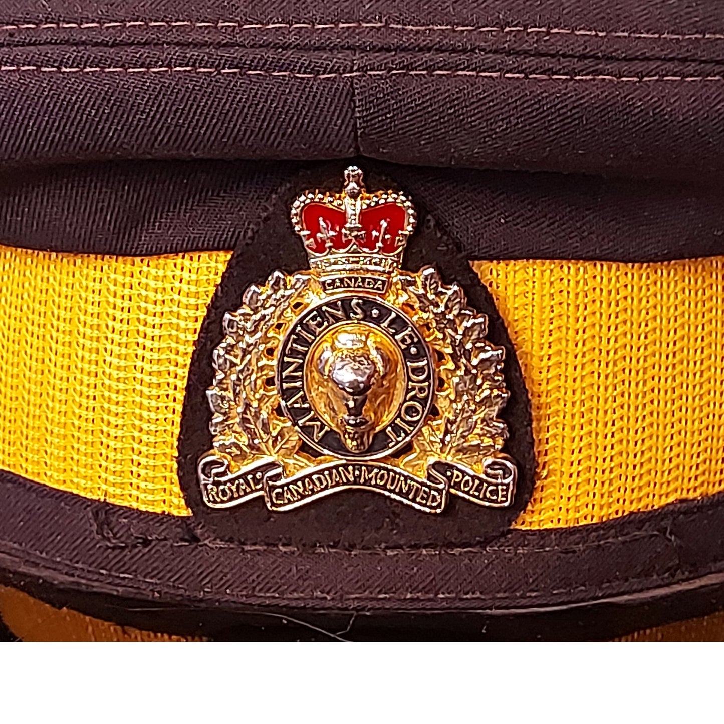 RCMP Royal Canadian Mounted Police Visor Cap With Badge