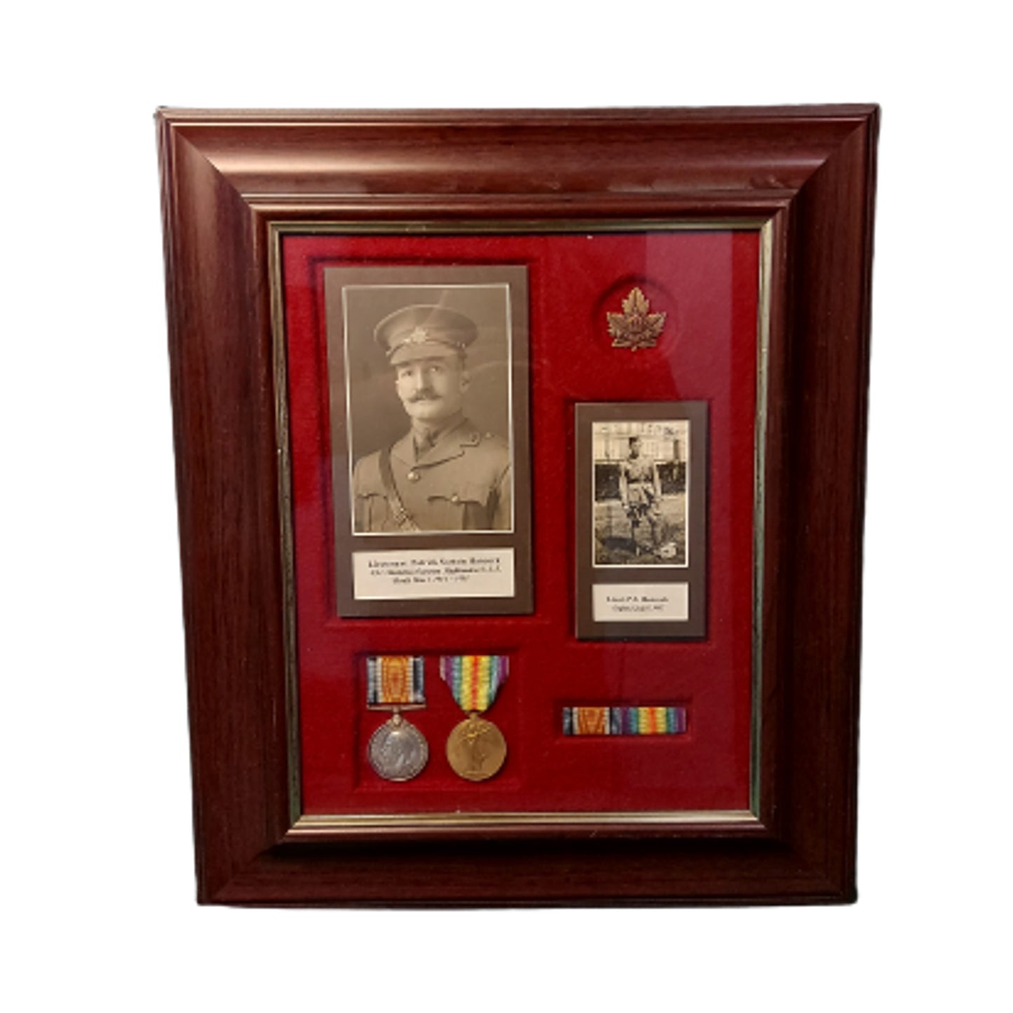 WW1 Canadian Framed Medal Pair With Photos And Research - 226th Battalion - 43rd Battalion Battle Of Passchendaele