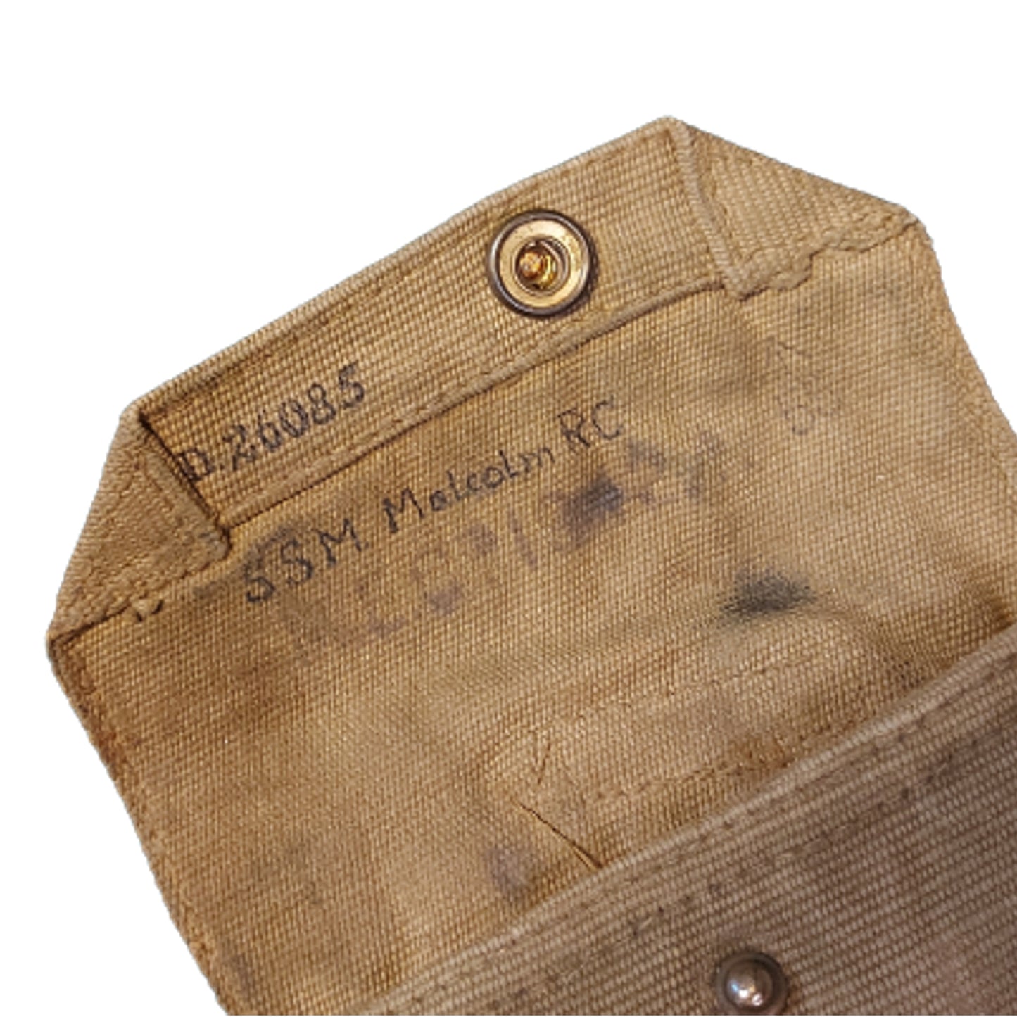 WW2 Canadian P37 Service Revolver Holster Named 22nd Armoured Regiment