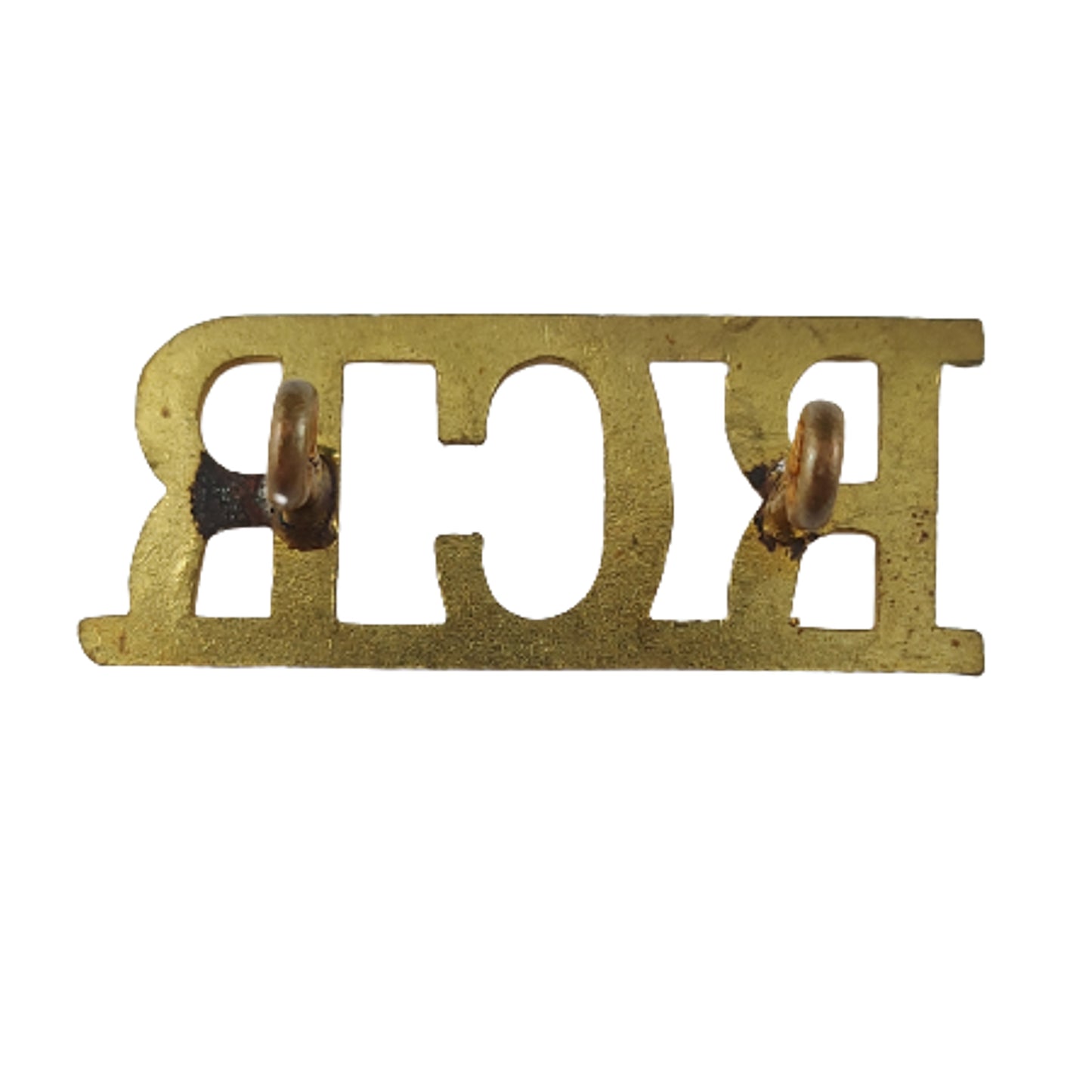 WW2 RCR Royal Canadian Regiment Brass Shoulder Title